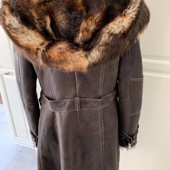 Beautiful Toscany Real Shearling Lamb Coat Size Small - Picture 8 of 9